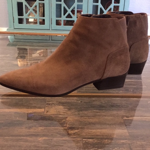 Aquatalia Franca WaterproofTan Suede Leather Boots - Picture 3 of 8